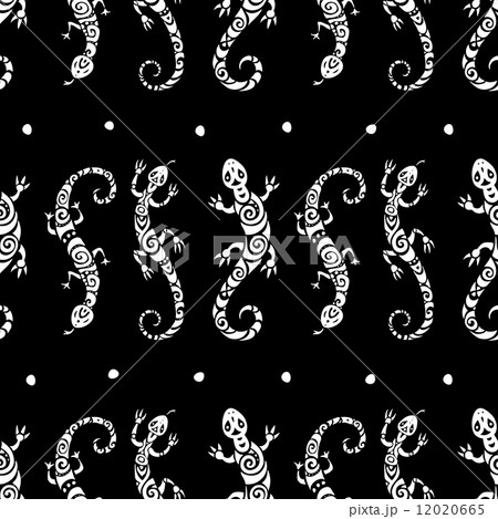 Lizards. Seamless pattern. 12020665