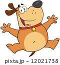 Happy Fat Dog Jumping 12021738