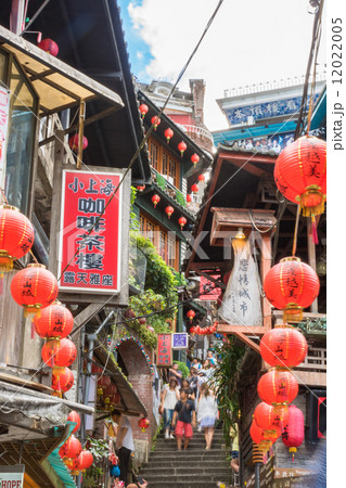 台湾 九份の街並み の写真素材 1205