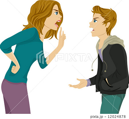 Mother and Son Arguing 12024878