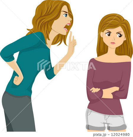 Mother Nagging on Her Daughter 12024980