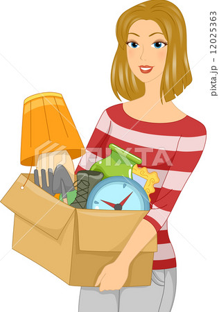 Girl Carrying Box 12025363