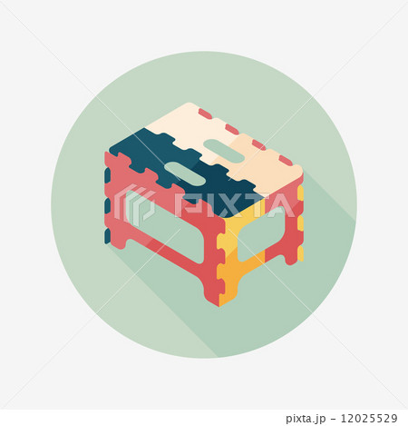 folding chair flat icon with long shadow,eps10 folding chair flat icon with long shadow,eps10 12025529