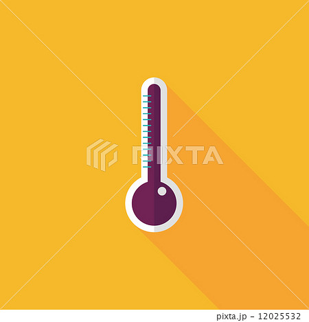 thermometer flat icon with long shadow thermometer flat icon with long shadow 12025532