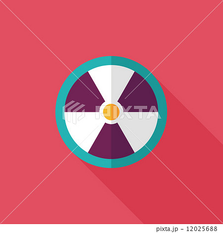 Radiation Flat style Icon with long shadows 12025688