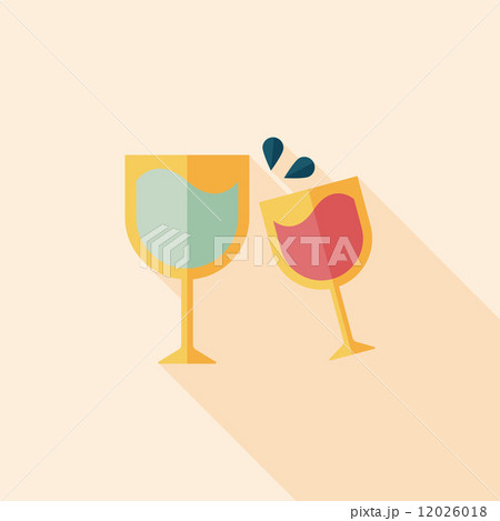Martini glass cheers flat icon with long shadow,eps10 Martini glass cheers flat icon with long shadow,eps10 12026018
