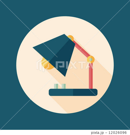 Table lamp flat icon with long shadow,eps10 12026096