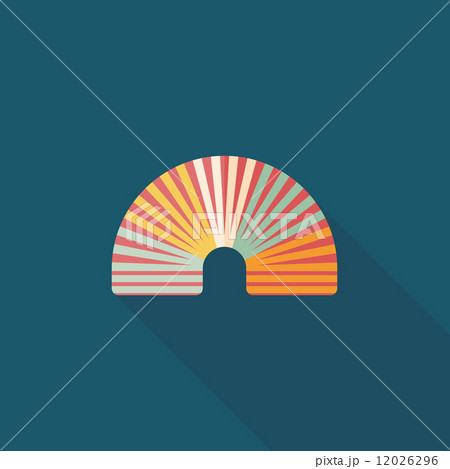 Rainbow spiral flat icon with long shadow,eps10 12026296