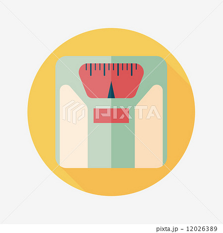 Flat style with long shadows, weight scale vector icon illustrat 12026389