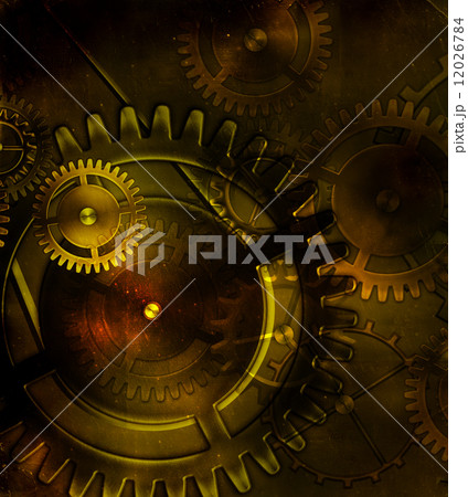 steampunk old gear mechanism on the background of old vintage pa steampunk old gear mechanism on the background of old vintage pa 12026784