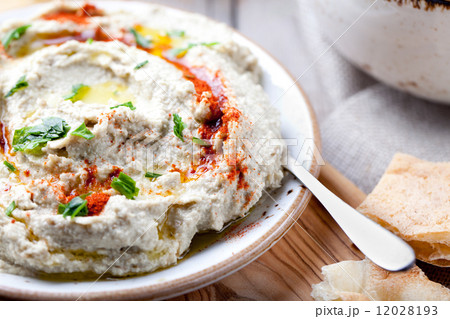 Traditional arabian eggplant dip baba ganoush 12028193