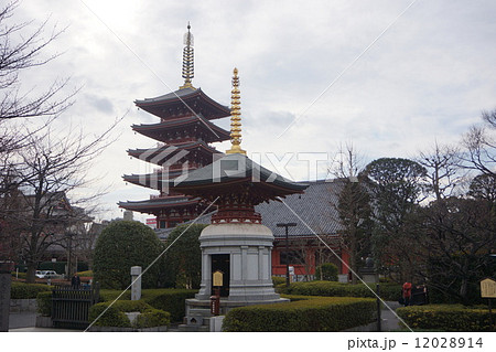 浅草 浅草寺 淡島堂 写経供養塔 五重塔 浅草 浅草寺 淡島堂 写経供養塔 五重塔 12028914