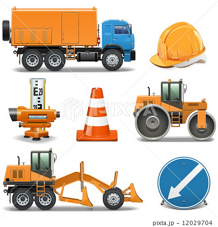 Vector Road Construction Icons 12029704
