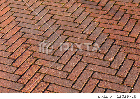 Red brick road pavement, abstract background texture Red brick road pavement, abstract background texture 12029729