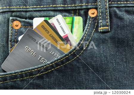 credit cards in blue jeans pocket 12030024