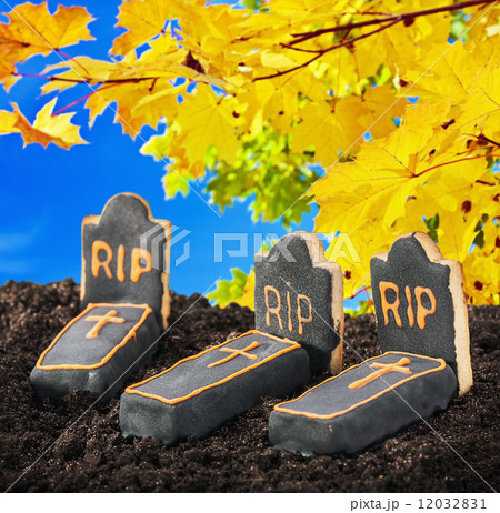 Homemade Halloween cookies and a selection of sweets 12032831