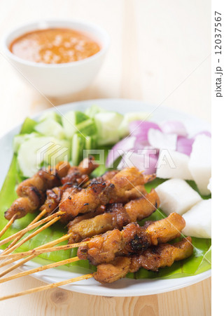Asian delicacy chicken satay 12037567