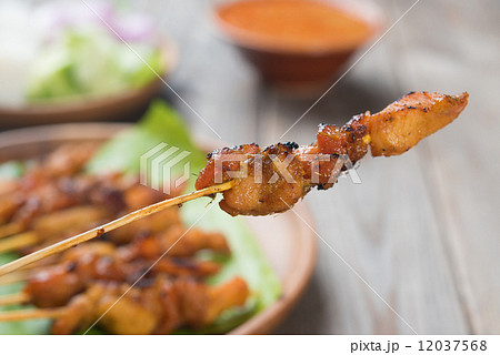 Asian food chicken satay 12037568
