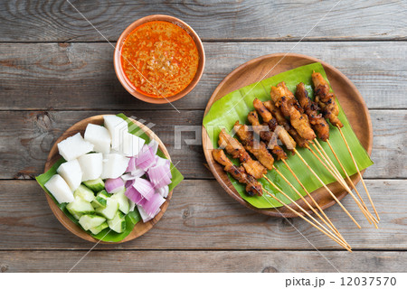 Malaysian chicken sate 12037570