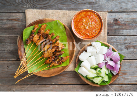Malaysian chicken satay Malaysian chicken satay 12037576
