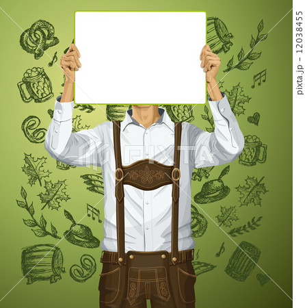 Man With Write Board On Oktoberfest Man With Write Board On Oktoberfest 12038455