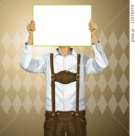 Man With Write Board On Oktoberfest 12038459