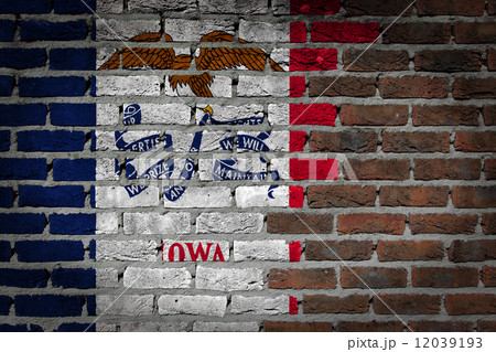 Dark brick wall - Iowa 12039193