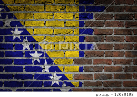 Dark brick wall - Bosnia and Herzegovina 12039198