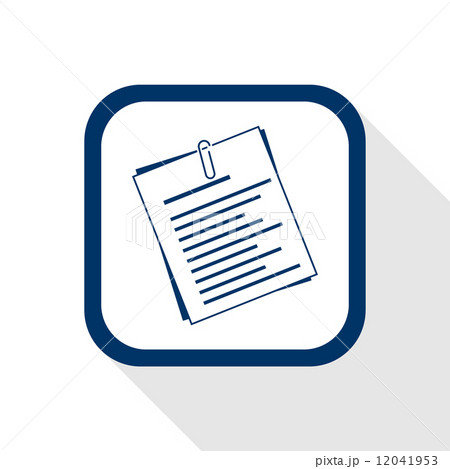 square blue icon document with long shadow  12041953