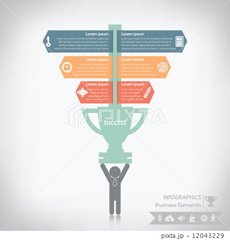 Business success infographics, vector eps10 12043229