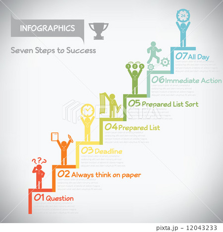 Step to success infographics, vector eps10 12043233
