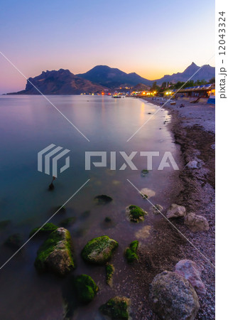 Majestic sunset over the Black Sea 12043324