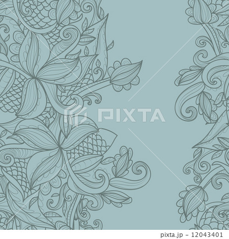 border with abstract hand-drawn pattern 12043401
