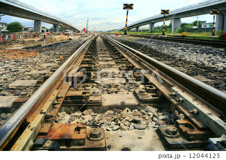 rail ways junction and construction use for land transporat indu 12044125