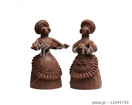 Image of chocolate ladies-figurines with patterns Image of chocolate ladies-figurines with patterns 12045750