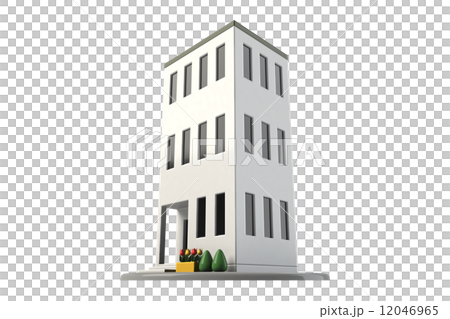 Two Story Building Stock Illustration