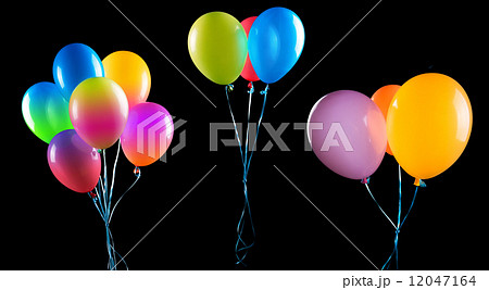 flying balloons isolated 12047164