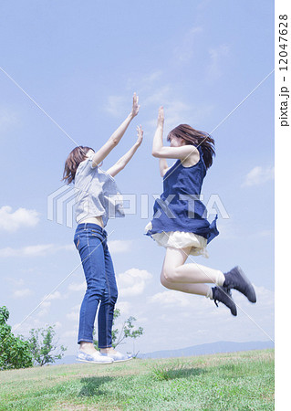 愉快な女子学生の写真素材 愉快な女子学生の写真素材