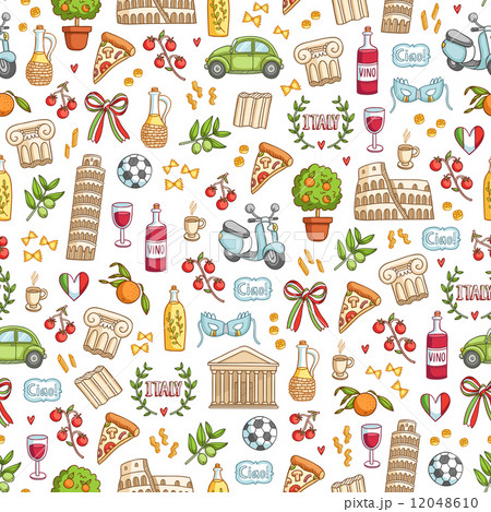 Italian style seamless pattern Italian style seamless pattern 12048610