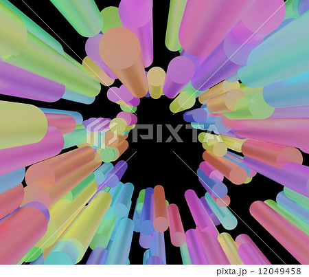 カラフルなポールの背景素材 12049458