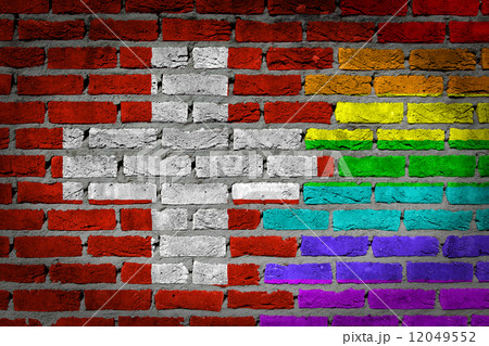 Dark brick wall - LGBT rights - Switzerland 12049552