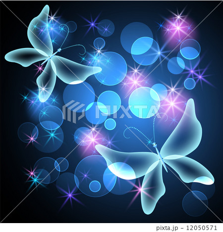 Transparent butterfly and stars 12050571