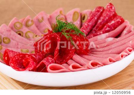 Salami, mortadella and bacon Salami, mortadella and bacon 12050956