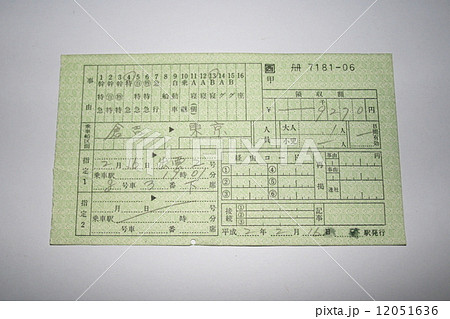 ブルートレイン時代の寝台特急「出雲」の寝台指定特急券 12051636