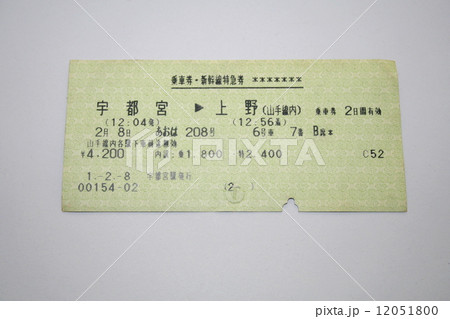 名前が廃止された東北新幹線「あおば」の乗車券・新幹線特急券 名前が廃止された東北新幹線「あおば」の乗車券・新幹線特急券 12051800