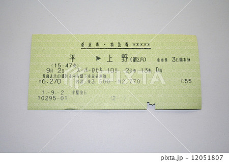 平成元年651系電車を投入した「スーパーひたち」の乗車券・特急券 平成元年651系電車を投入した「スーパーひたち」の乗車券・特急券 12051807