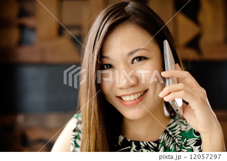 Asian Woman at Cafe Asian Woman at Cafe 12057297