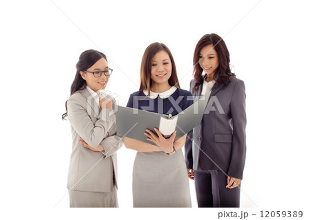 Asian Business Women on White Background Asian Business Women on White Background 12059389