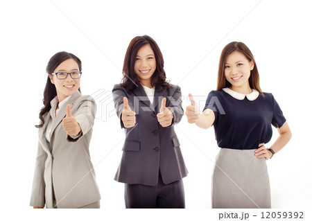 Asian Business Women on White Background 12059392