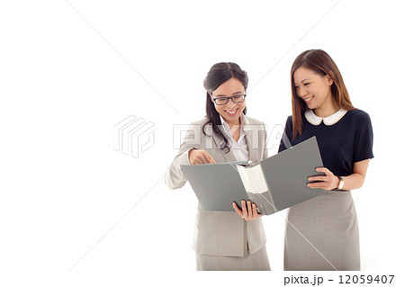 Asian Business Women on White Background 12059407